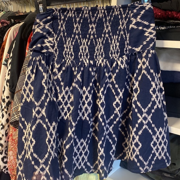 Anthropologie Rimbaud Tie-waist Mini Skirt Ikat design - Picture 4 of 5
